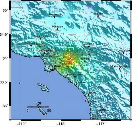 Earthquake hits the west coast this week.